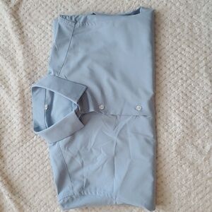 State and Liberty men's ling sleeve button down dress shirt, L, light blue